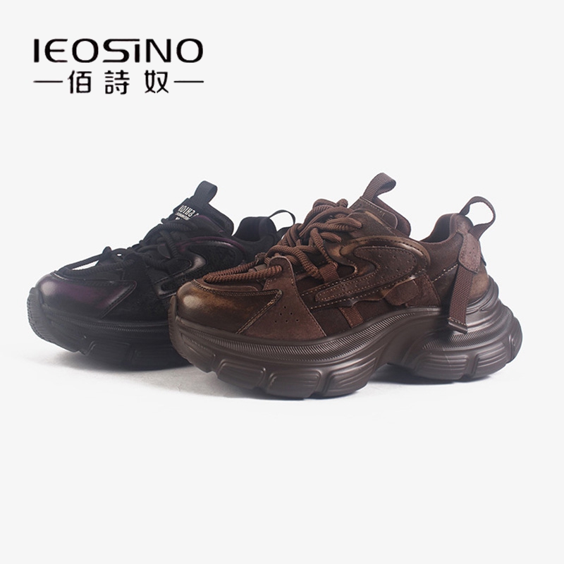 佰诗奴老爹鞋女款2024年秋季新款爆款厚底轻便显脚小运动鞋女增高