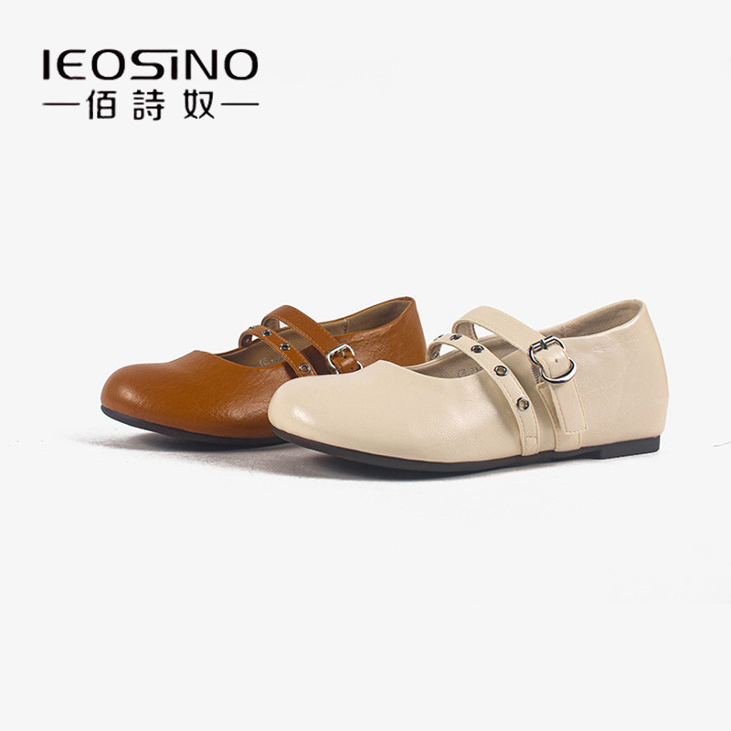 佰诗奴复古风平底玛丽珍鞋女2026春季新款双扣带圆头单鞋舒适百搭,女鞋,玛丽珍鞋,淘宝优惠券,粉丝福利购,淘宝优惠卷