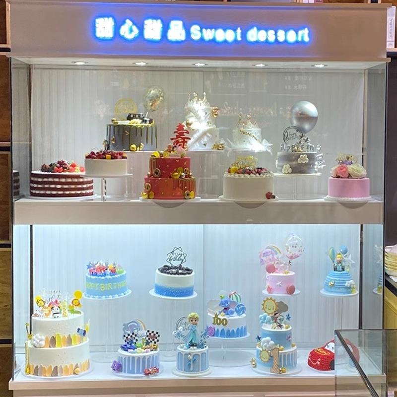 蛋糕面包店展示柜生日蛋糕样品彷真模型铁艺展示架糕点玻璃商用柜