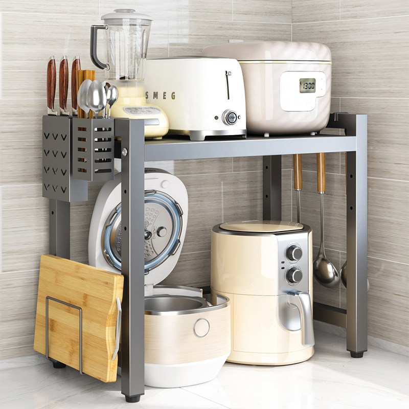 空气炸锅厨房电饭煲架子置物架多功能家用烤箱微波炉架分层收纳架