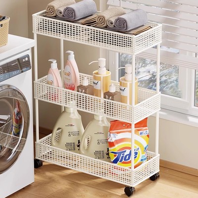 夹缝置物架厨房多功能冰箱收纳柜窄小推车可移动卫生间储物柜落地