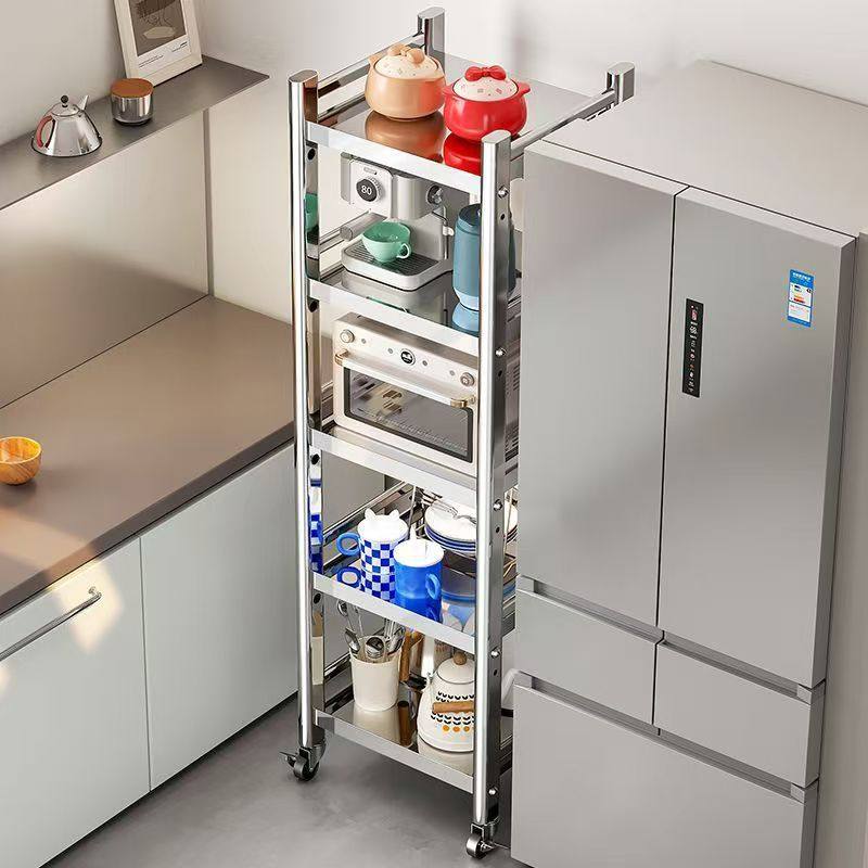 微波炉置物架家用厨房多功能烤箱电饭煲锅烤箱烤盘收纳架