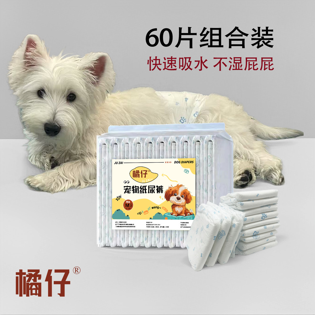 狗狗纸尿裤公狗尿不湿母狗生理裤小狗礼貌带专用尿布垫防交配裤子