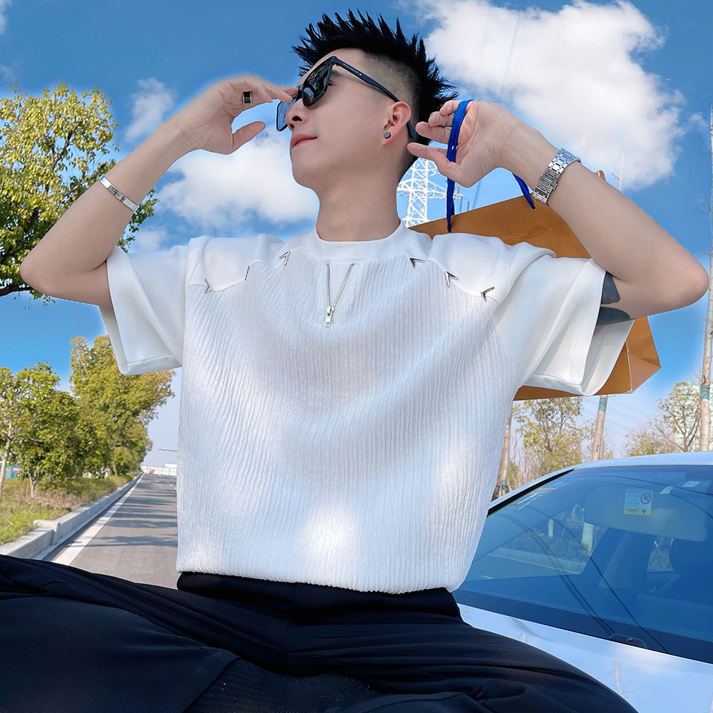 美式潮牌短袖T恤男高级感痞帅