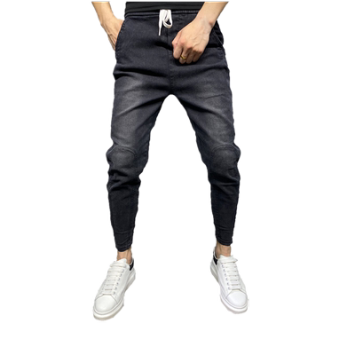 裤子男秋季九分牛仔裤微跨小脚