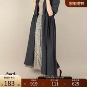 RANDA BB01255 外套连衣裙大衣 兰达氛围感深灰棕色长款 衬衫