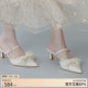 蝴蝶结日系好嫁风优雅尖头休闲穆勒鞋 新款 DD37037 26春季 RANDA
