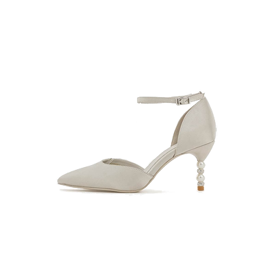 RANDA 24春季精致珠宝两穿蝴蝶结高跟鞋婚鞋女单鞋 MD33194