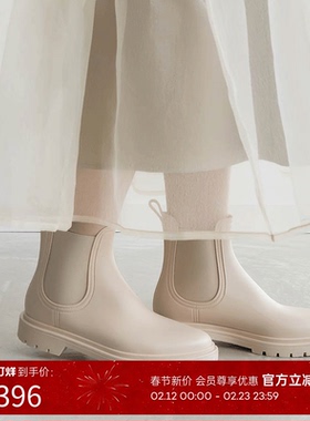 RANDA 26春季新款哑光质感拉环设计优雅切尔西短靴 KA35075