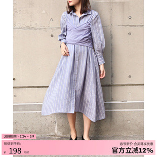 RANDA 春夏新款衬衫裙V领白领穿搭连衣裙 BB01139