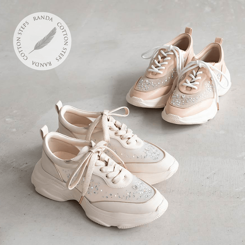 RANDA 24春季淑女风格时髦珠宝透明材质老爹鞋运动鞋 PH33154
