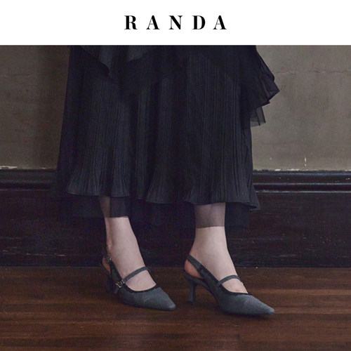 RANDA 26AW早秋新款优雅休闲通勤舒适不累脚穆勒单鞋女 DD38073