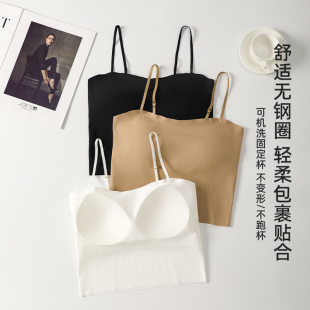 简约风细肩带吊带背心L200