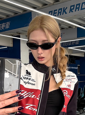 F1赛车系列骑行velo墨镜银色联名赛博朋克风椭圆运动风可配度数