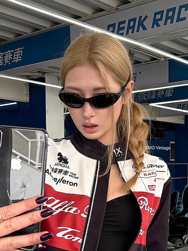F1赛车系列骑行velo墨镜银色联名赛博朋克风椭圆运动风可配度数
