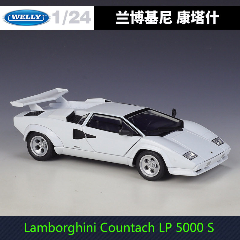WILLY 1:24 LAMBORGHINI COUNTACH 스포츠카 시뮬레이션 합금 자동차 모델 장난감 선물