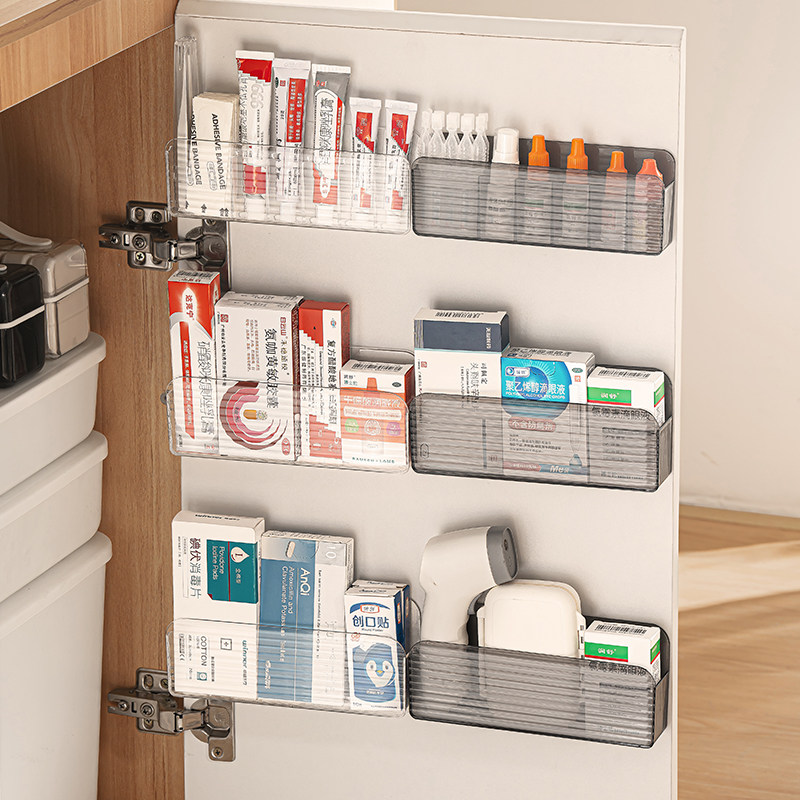 药物收纳盒家用家庭装大容量分格药箱柜门后壁挂式分类药品置物架,收纳整理,医药箱,淘宝优惠券,粉丝福利购,淘宝优惠卷
