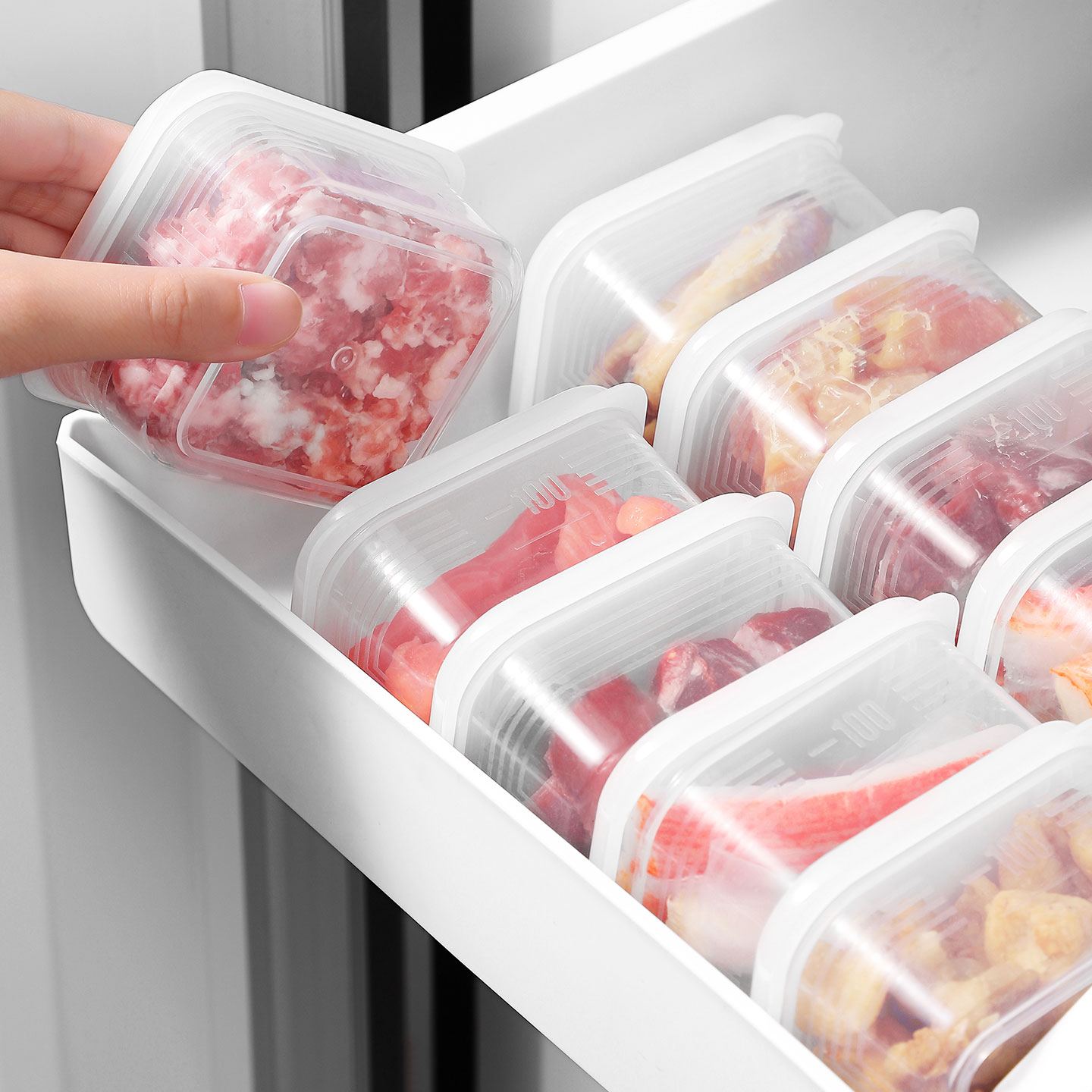 日本冰箱冻肉分装盒食品级保鲜盒