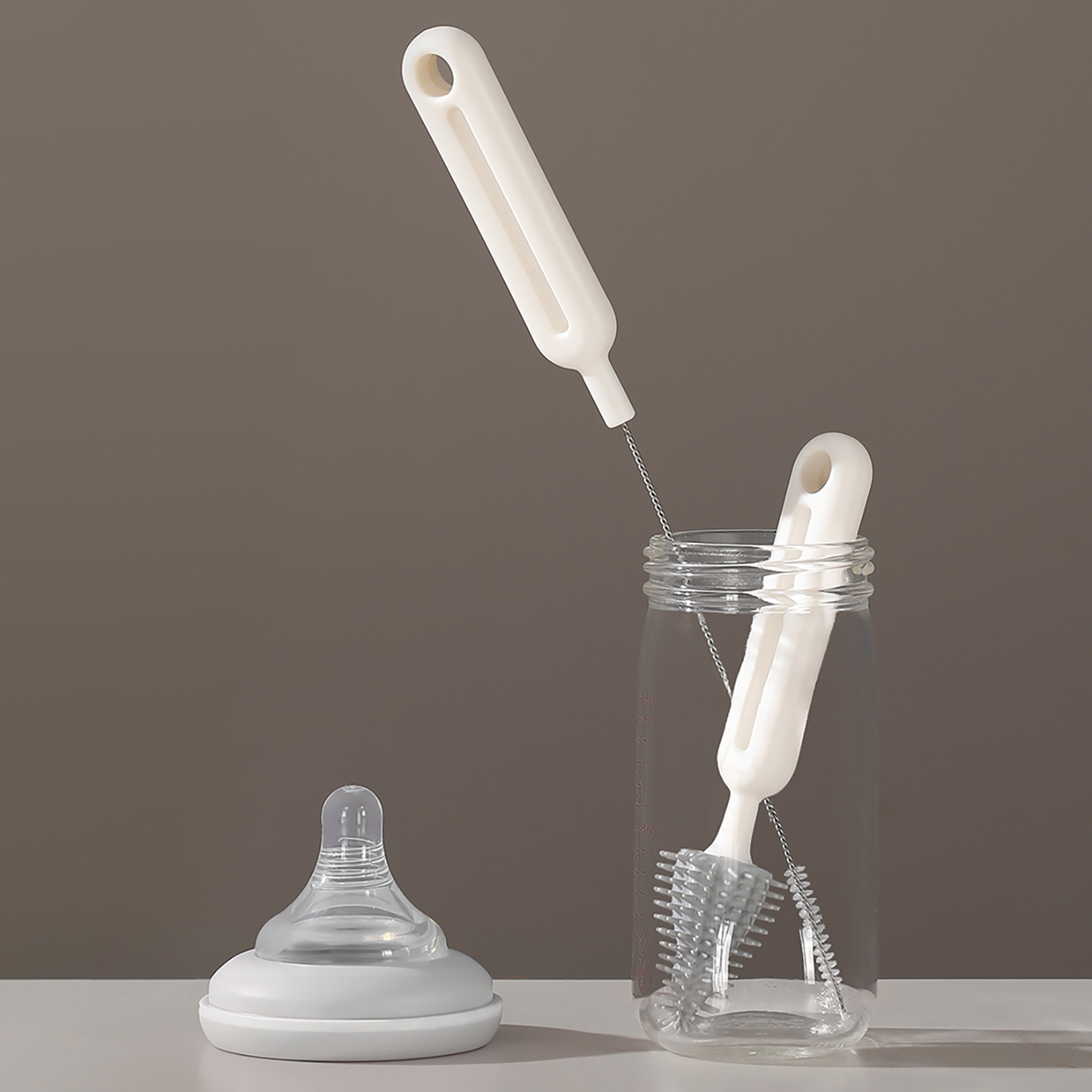 奶瓶专用刷子吸管清洁长柄杯盖刷