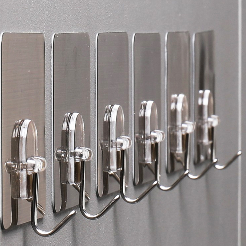 挂钩强力粘胶墙上承重透明无痕免打孔钩子粘贴墙壁挂宿舍厨房挂架