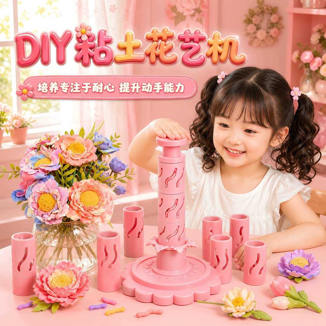花朵造型粘土成型器DIY彩泥模具