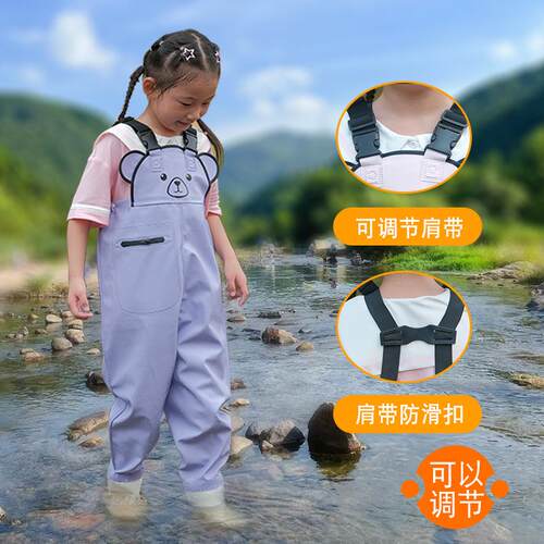 儿童连体下水裤赶海装备