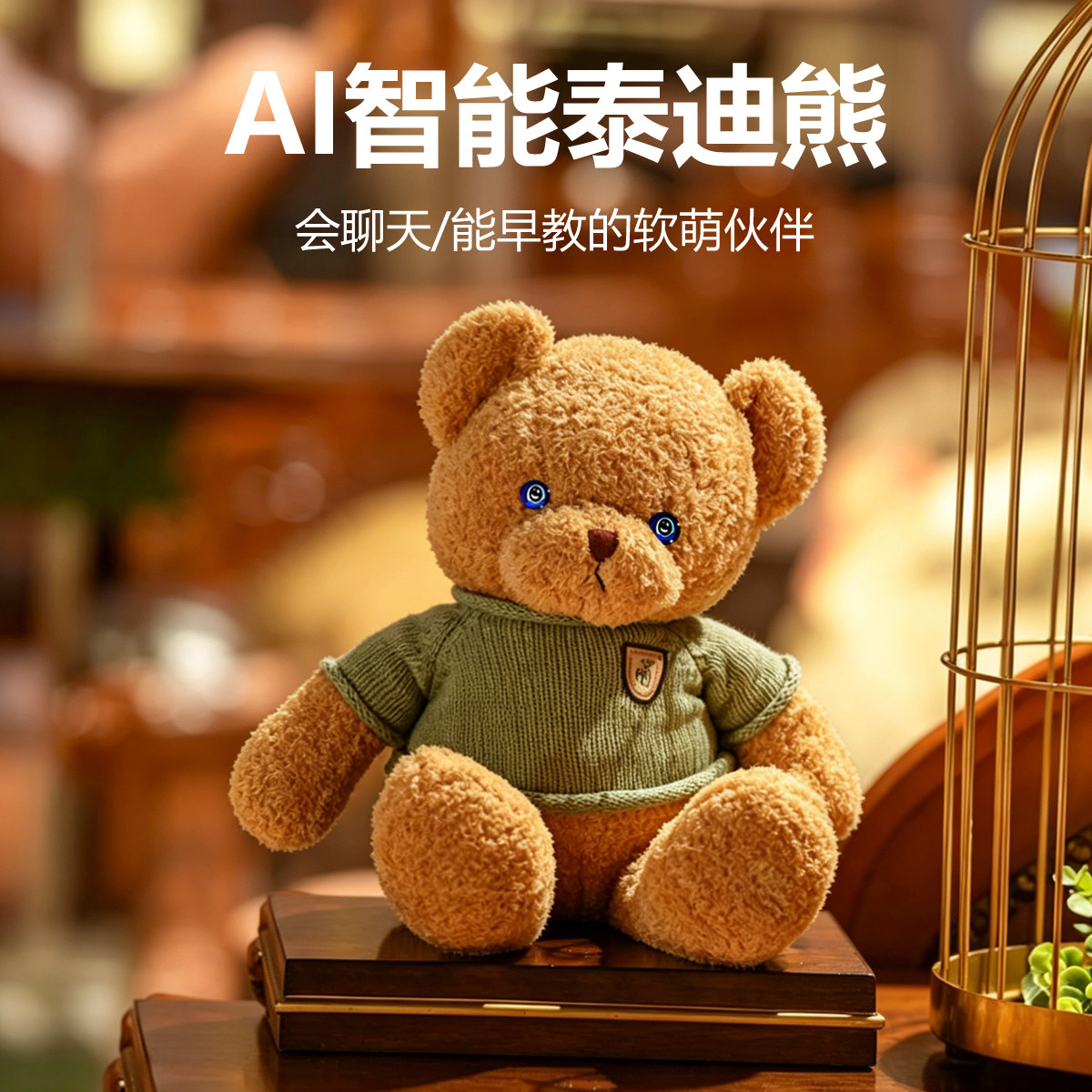 眯眠猴AI对话泰迪熊公仔礼物