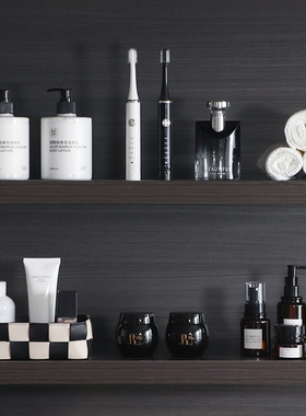 【浴室柜卫浴摆件】样板房卫生间展厅牙刷面霜按压乳液瓶毛巾装饰