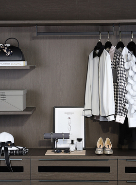 现代简约轻奢衣帽间梳妆台全屋定制展厅软装样板间衣柜装饰品摆件