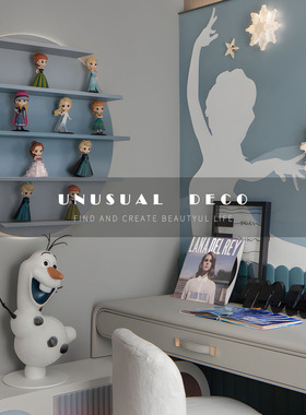 山海艺术北欧样板间儿童房爱莎白雪公主灰姑娘手办玩偶人可爱摆件