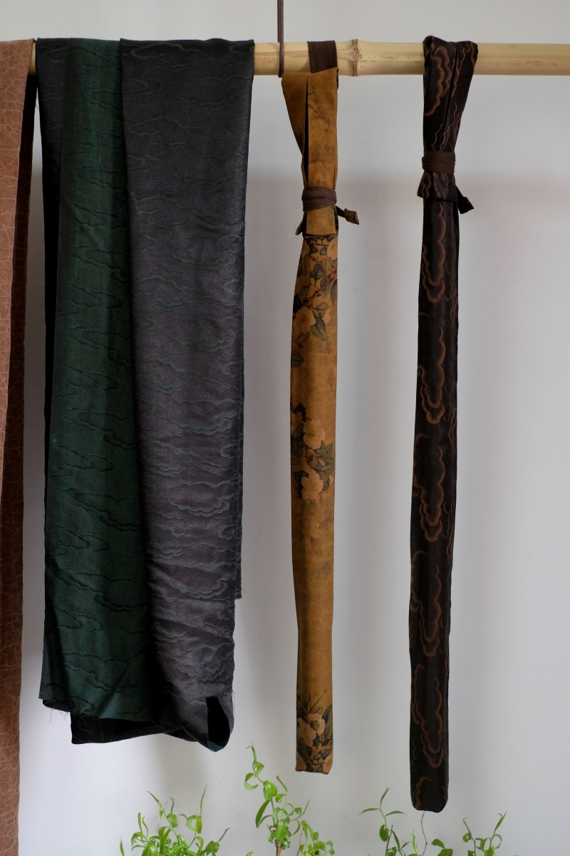 成人尺八袋收纳袋香云纱真丝纯手工原创尺八囊袋南箫乐器尺八乐器