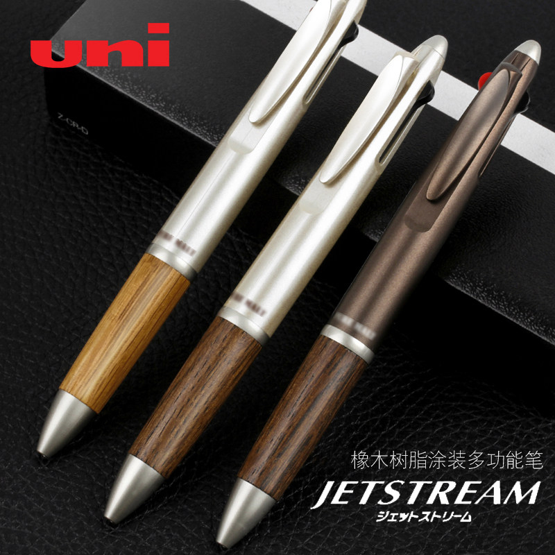 uni/三菱橡木杆多色按动圆珠笔