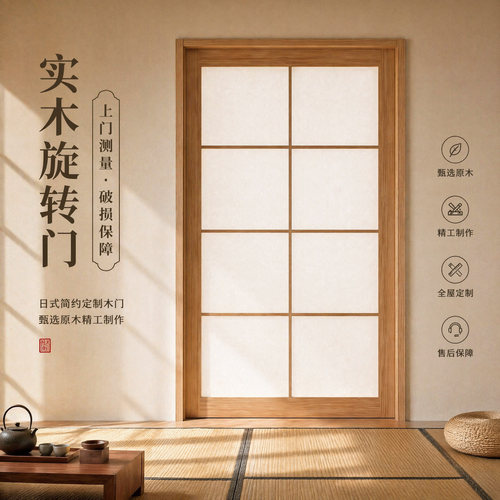 定制实木旋转门全国上门安装