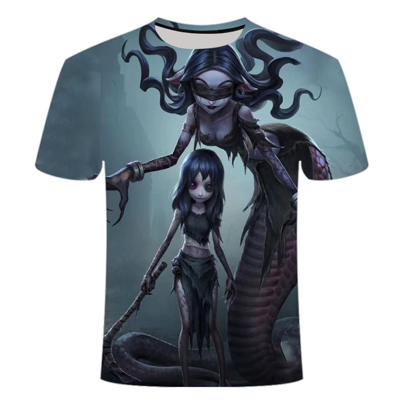 egly2024短袖夏季 第五人格系列t恤中小学生青少年3D印花潮流上衣