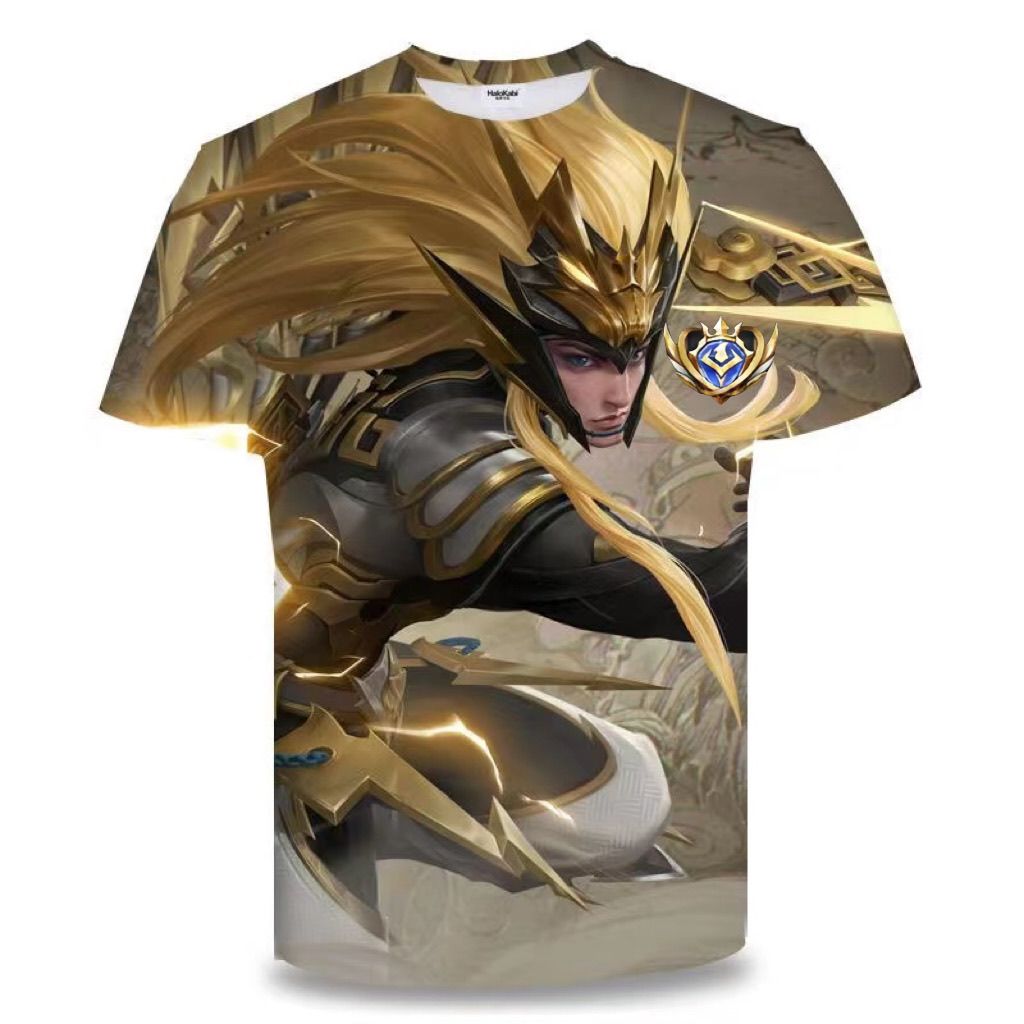 egly王者荣耀t恤白虎志神威马超衣服男女地狱火李白速干3d短袖T恤