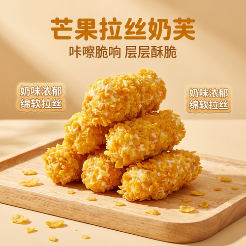手工拉丝芒果玫瑰夹心奶酥蛋卷