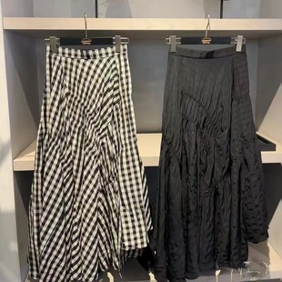 高腰不规则褶皱百搭半身裙女028ISA30 新款 3021 2025夏季 日单M家