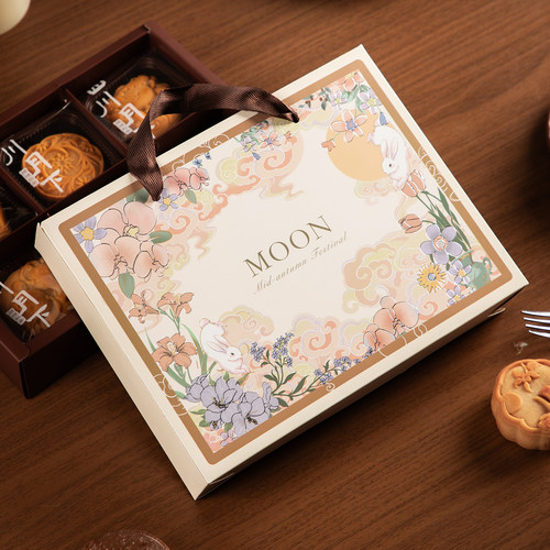 2026新款中秋月饼包装盒粒装高档冰皮流心蛋黄盒子礼盒空盒子