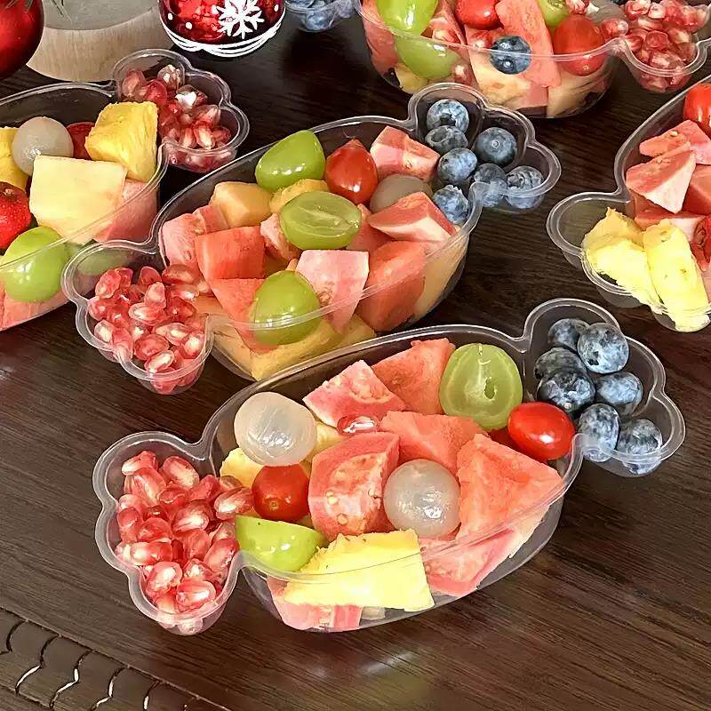 糖果形状水果果切一次性透明包装盒子带盖野餐西瓜鲜果打包盒塑料