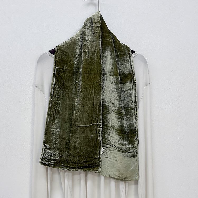 多色入 2件包邮 真丝丝绒窄长条丝巾围巾 双层桑蚕丝小领巾女A-11