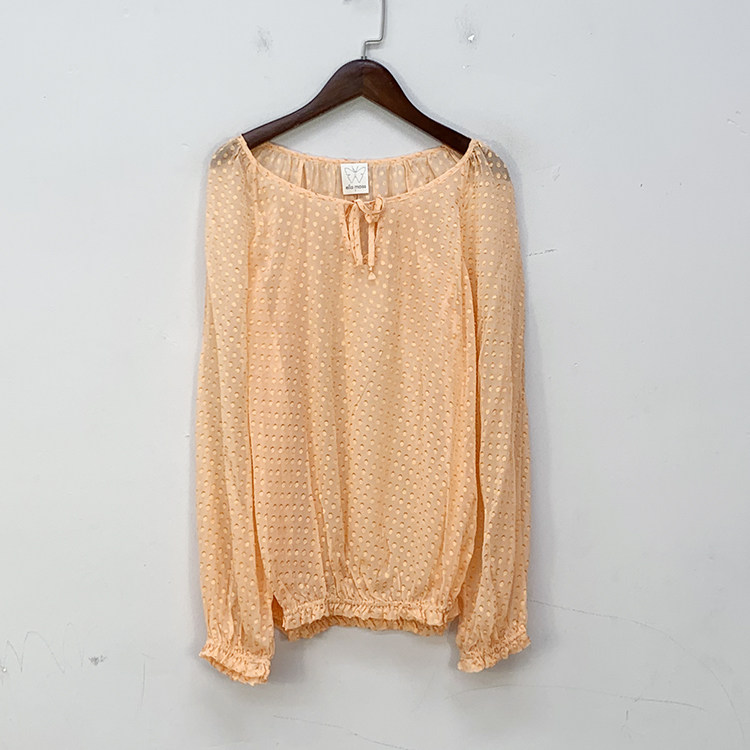 外贸单 真丝剪花绡长袖系带上衣 桑蚕丝透视罩衫女 需内搭,女装/女士精品,真丝上装,淘宝优惠券,粉丝福利购,淘宝优惠卷