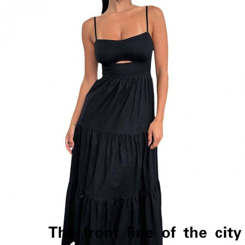 SexySplitBubbleSleeveTiedDress