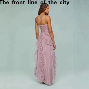 slim hugging fit hip dress高端雪纺连衣裙女荷叶 sexy Lace