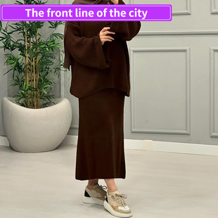 Fashion Strap Split 毛衣半身裙时 for Women现货阔袖 Dress Sexy