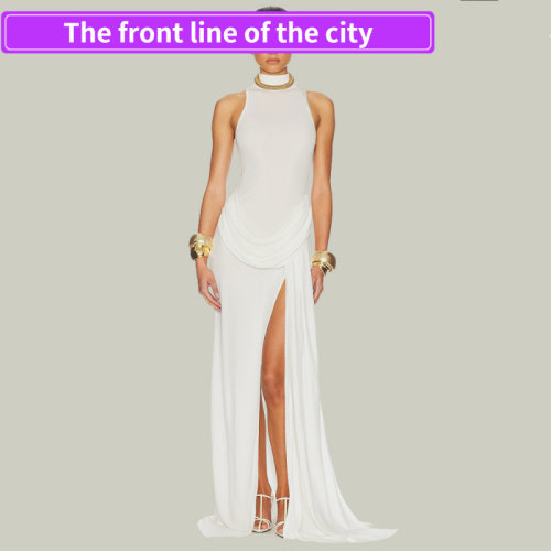 SexydeepVruffledslitdress时尚