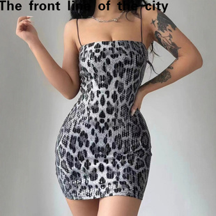 sexy hip hugging Lace 时尚 fit dress欧美热销新款 豹纹印花 slim