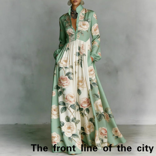 SexySplitBubbleSleeveTiedDress