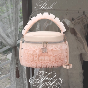樱子日本购宝岛社限Treat Urself  Tulle Vanity Bag Pink斜挎包