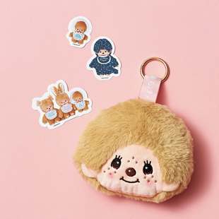 樱子日本购SWEET附录卡通 面部小包挂饰& 贴纸3件套装