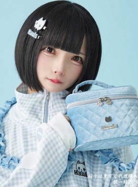 樱子日本购宝岛社限定hauls联名猫咪化妆包&发夹 可单肩斜挎背ins